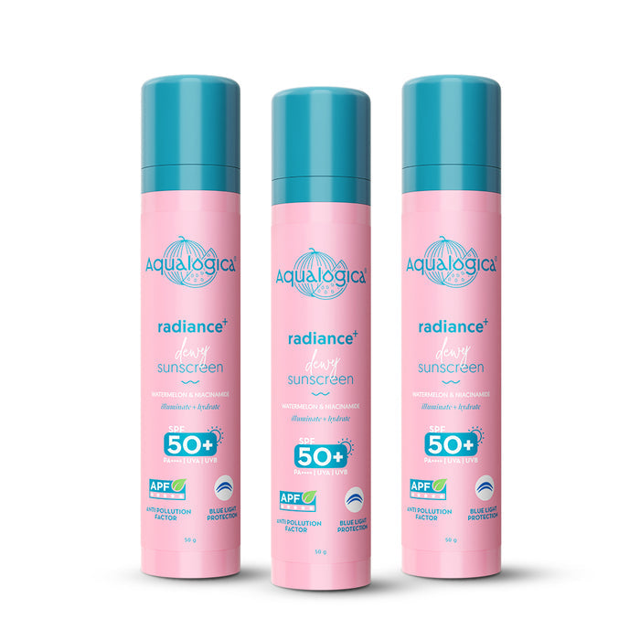 Radiance+ Dewy Sunscreen In-Vivo Tested with Watermelon & Niacinamide with SPF 50 & PA++++ - 50g(Pack of 3)