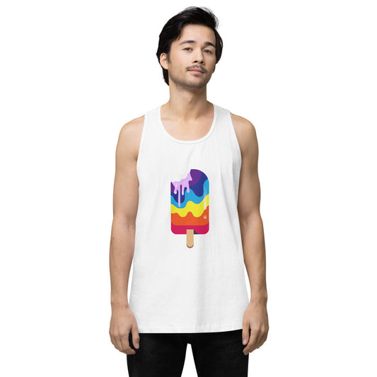 Rainbow Popsicle Men’s premium tank top