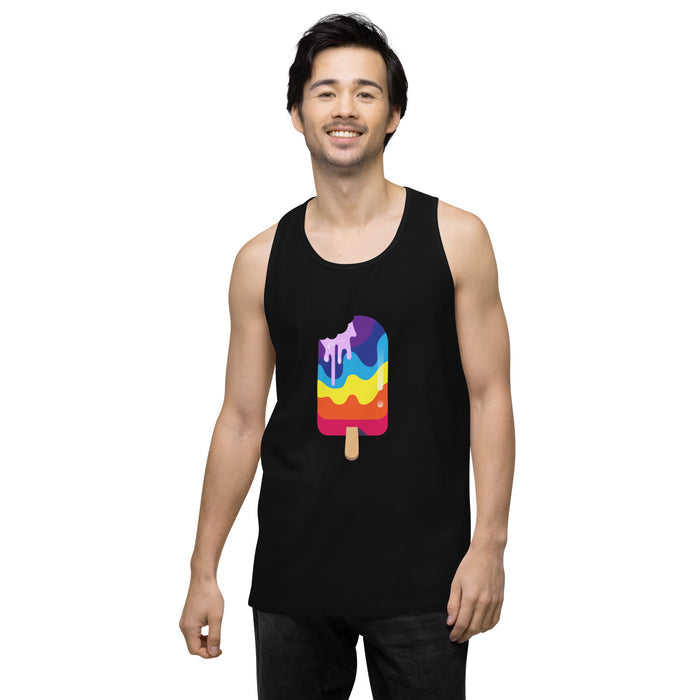 Rainbow Popsicle Men’s premium tank top