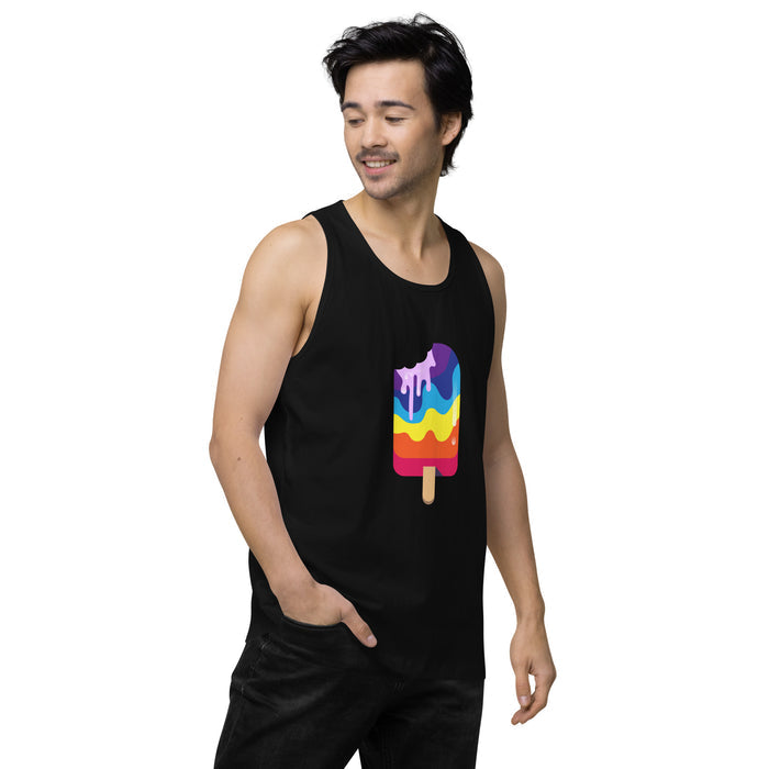 Rainbow Popsicle Men’s premium tank top