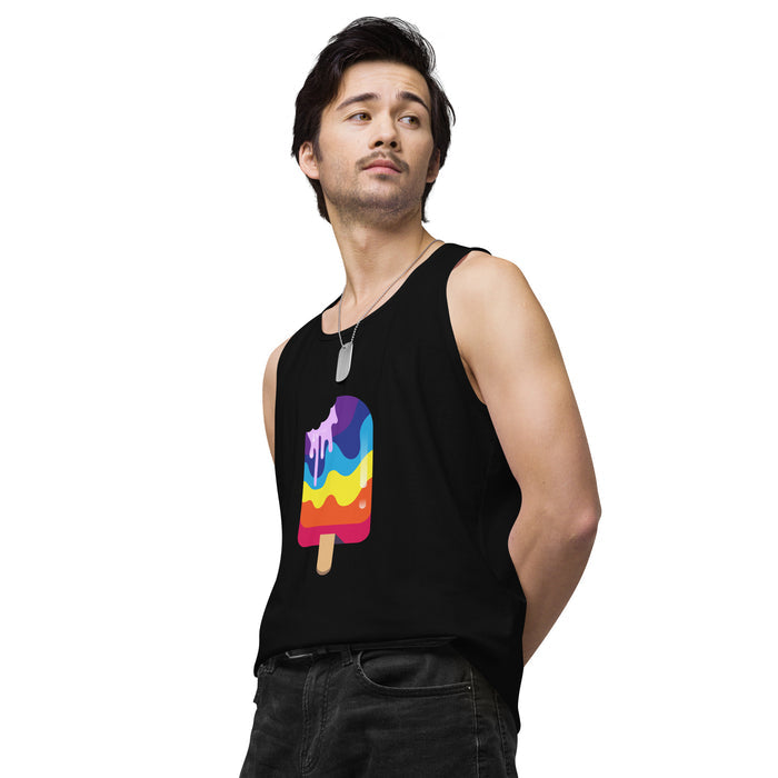 Rainbow Popsicle Men’s premium tank top