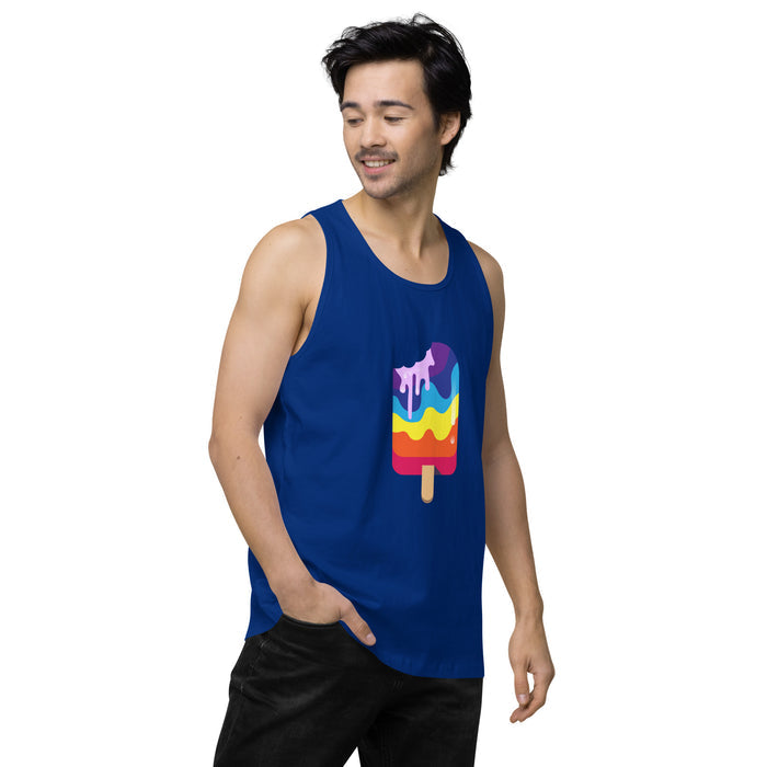 Rainbow Popsicle Men’s premium tank top