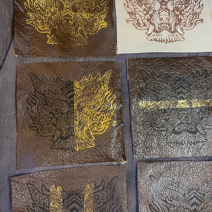 REPURPOSED LEATHER EMBOSSED SENTINEL PATCH- !! MISPRINTS !!!