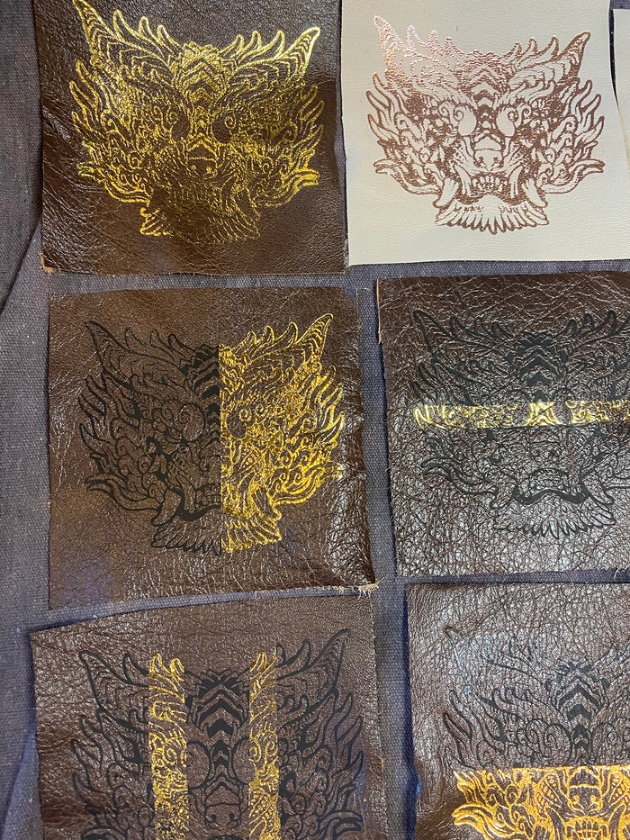 REPURPOSED LEATHER EMBOSSED SENTINEL PATCH- !! MISPRINTS !!!