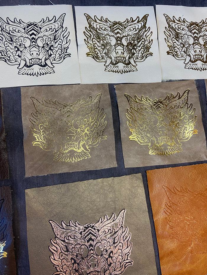 REPURPOSED LEATHER EMBOSSED SENTINEL PATCH- !! MISPRINTS !!!