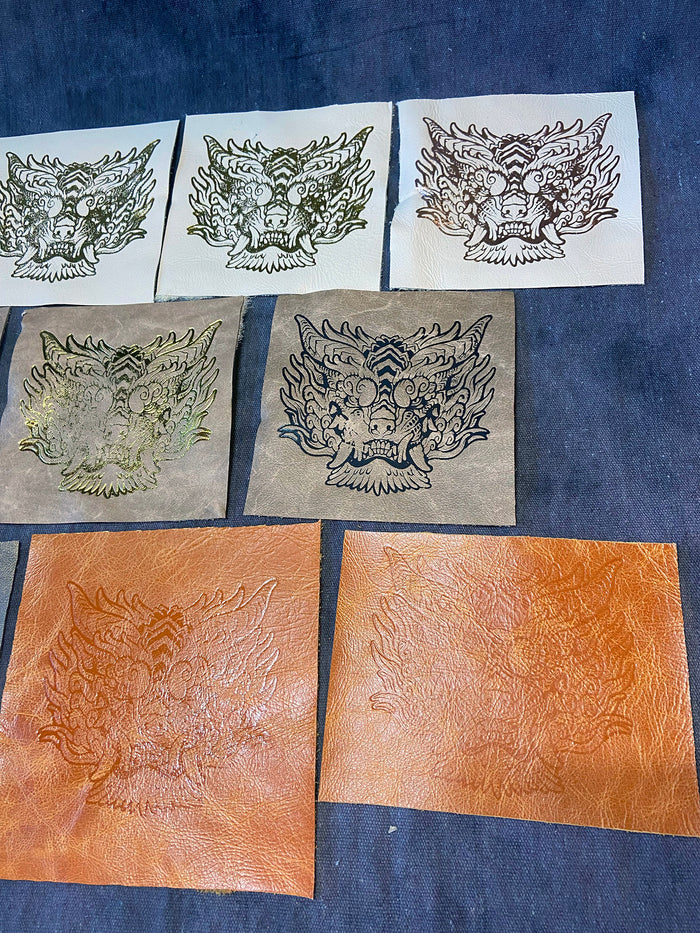 REPURPOSED LEATHER EMBOSSED SENTINEL PATCH- !! MISPRINTS !!!