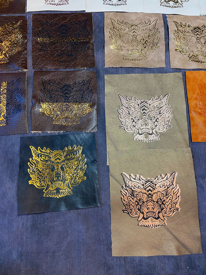 REPURPOSED LEATHER EMBOSSED SENTINEL PATCH- !! MISPRINTS !!!