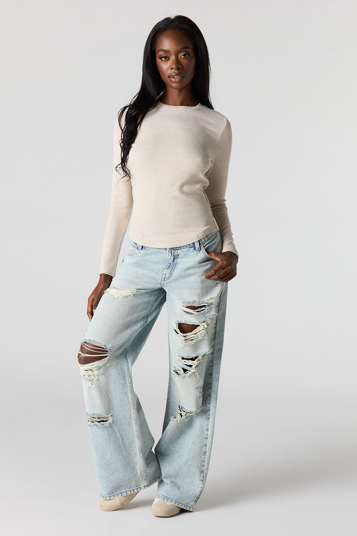 Ribbed Long Sleeve Top