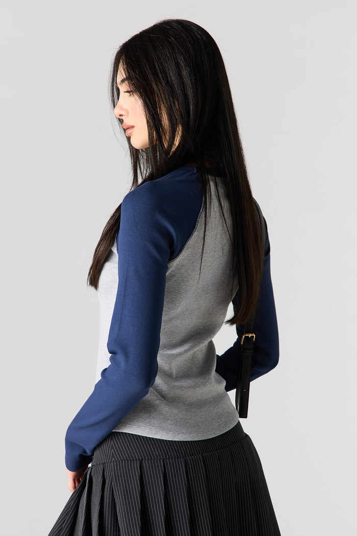 Ribbed Long Sleeve Top