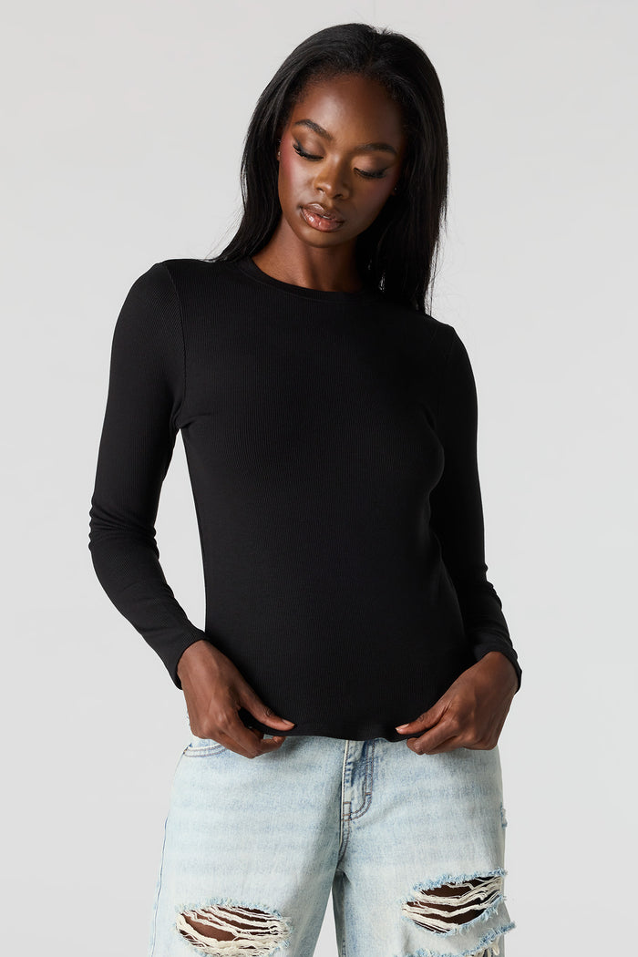 Ribbed Long Sleeve Top