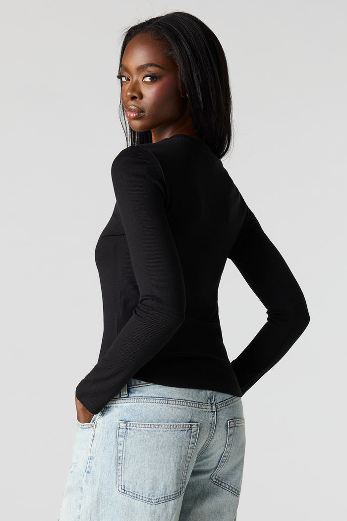 Ribbed Long Sleeve Top