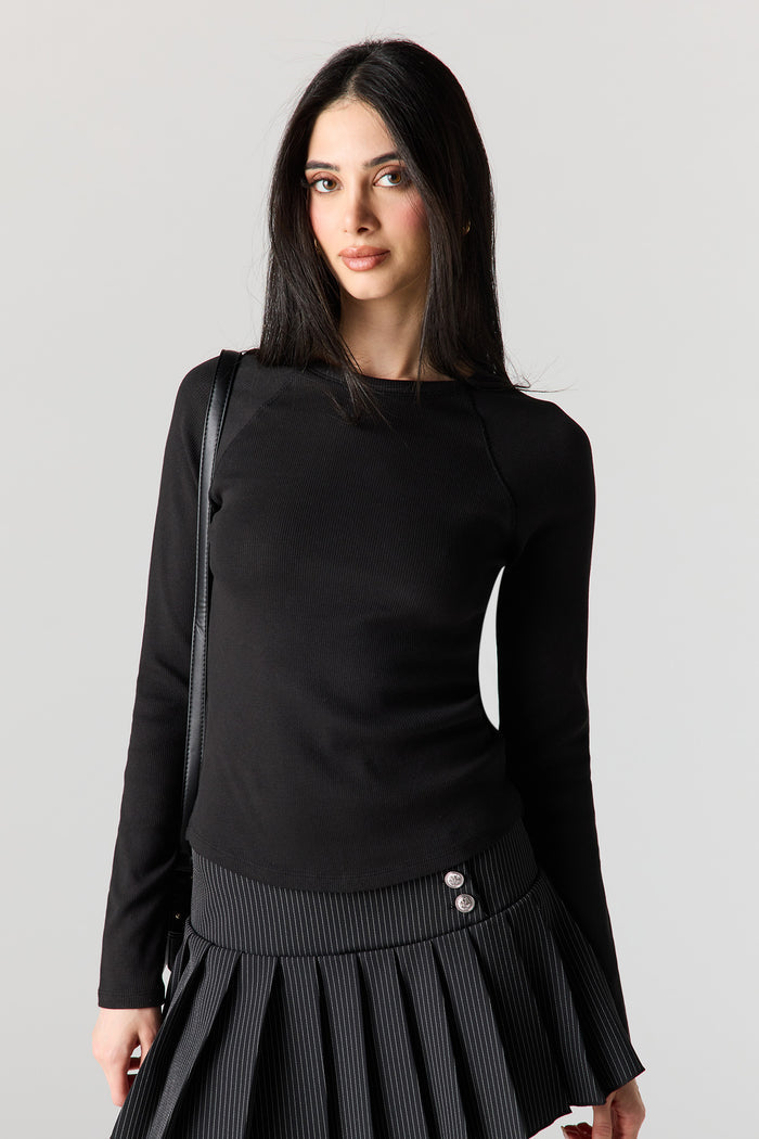 Ribbed Long Sleeve Top