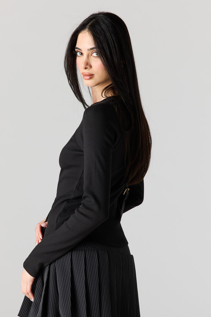 Ribbed Long Sleeve Top