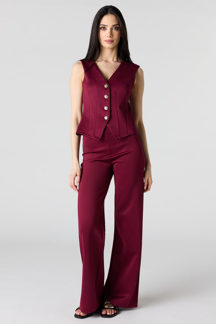 Scuba Wide Leg Dress Pant