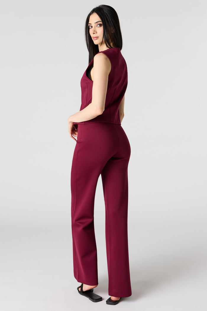 Scuba Wide Leg Dress Pant