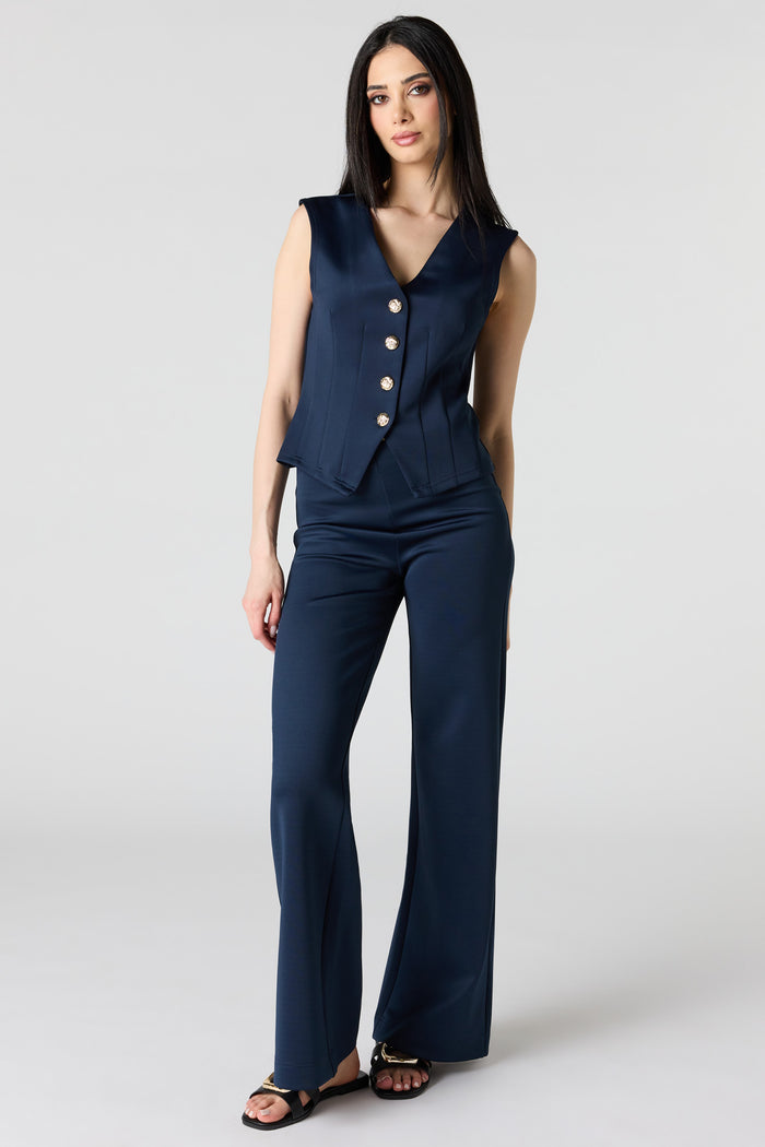 Scuba Wide Leg Dress Pant