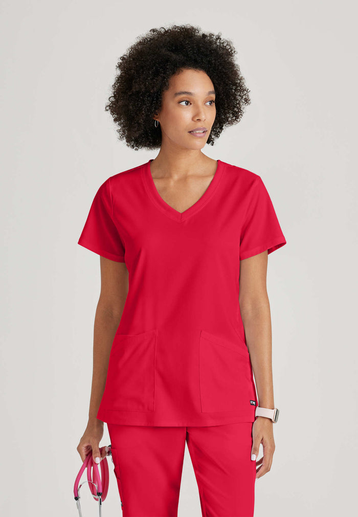 Serena Top - Scarlet Red - Grey's Anatomy Scrubs