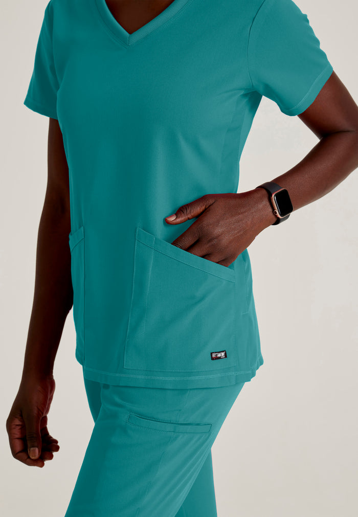 Serena Top - Teal - Grey's Anatomy Scrubs
