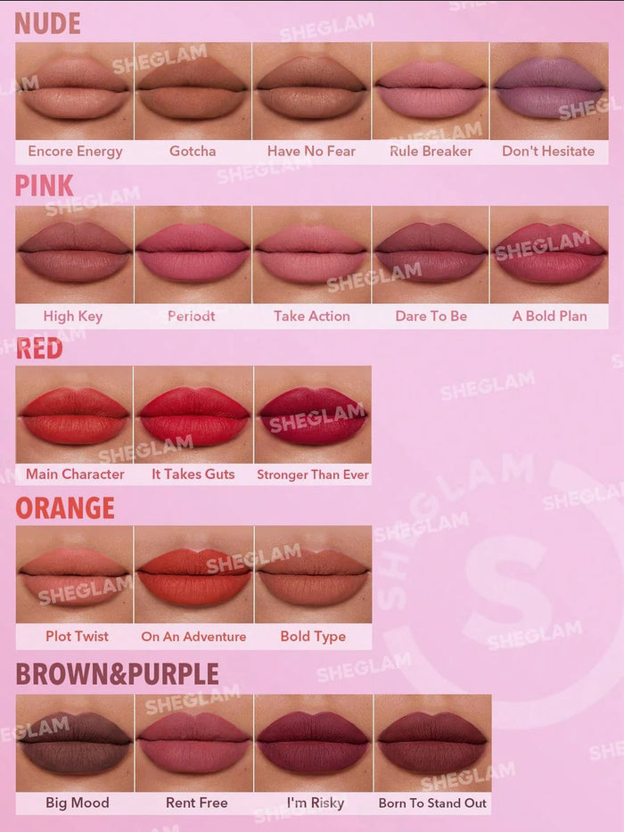 Sheglam Dynamatte Boom Long-lasting Matte Lipstick - It Takes Guts