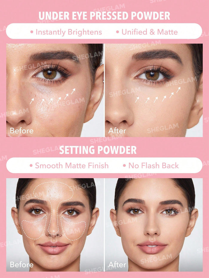 Sheglam Insta-Ready Face and Under Eye Setting Powder Duo - Bubblegum