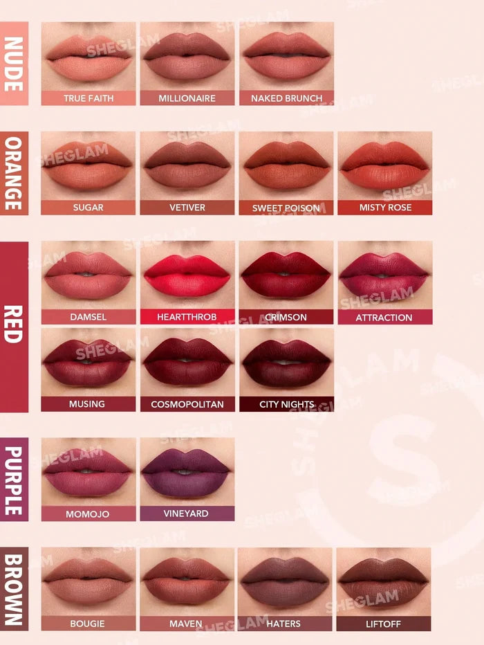 Sheglam Matte Allure Liquid Lipstick - Damsel (Expiry: 20/10/2026) (Buy 1 Get 1)