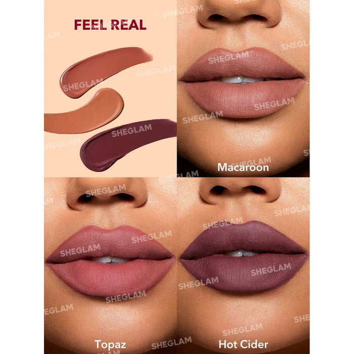 Sheglam Matte Allure Mini Liquid Lipstick Set - Feel Real