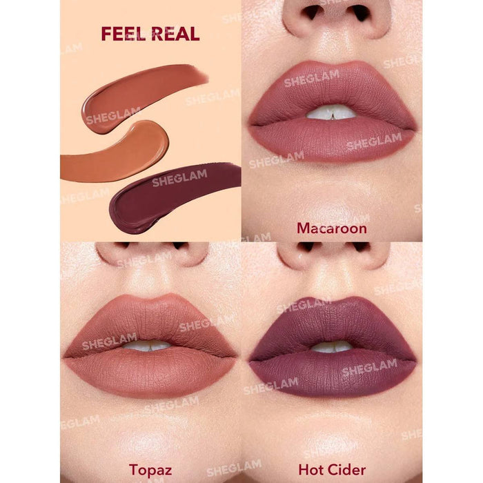 Sheglam Matte Allure Mini Liquid Lipstick Set - Feel Real