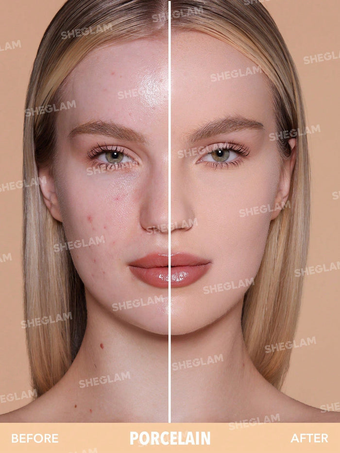Sheglam Skin-Focus High Coverage Powder Foundation - Porcelain
