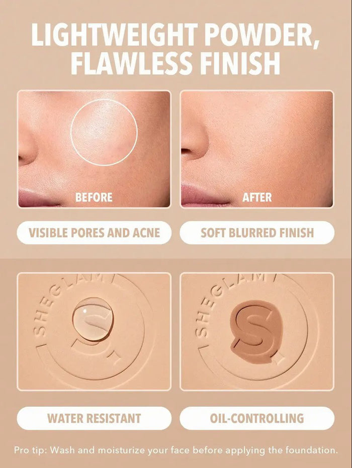 Sheglam Skin-Focus High Coverage Powder Foundation -Buttercream