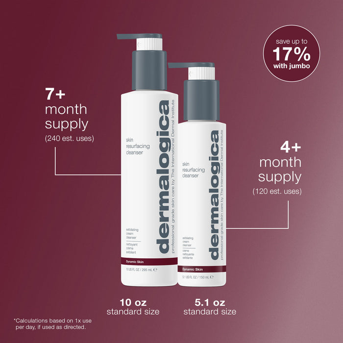 skin resurfacing cleanser number of uses