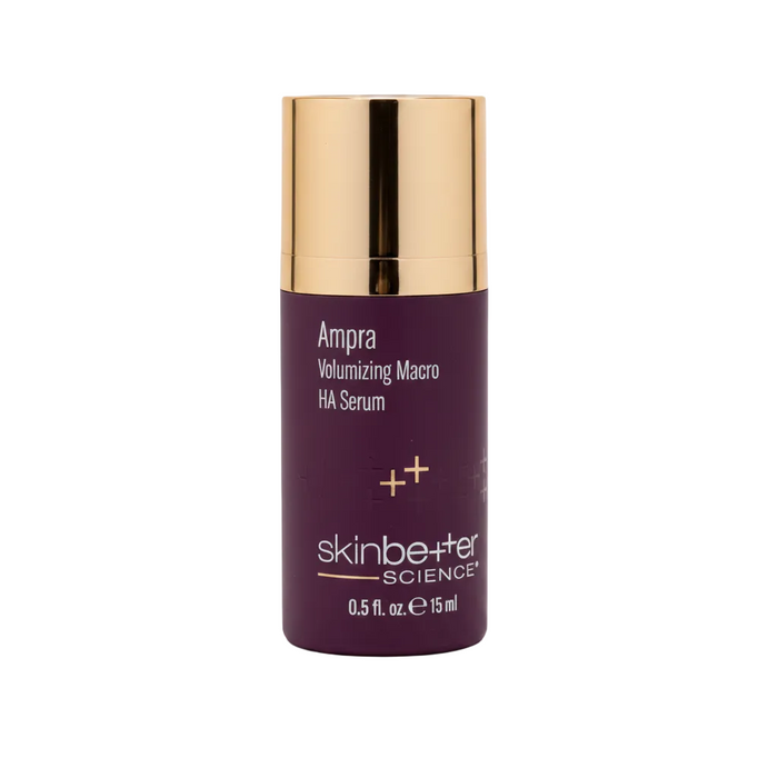 skinbetter Ampra Volumizing Macro HA Serum bottle with gold cap, 15 ml