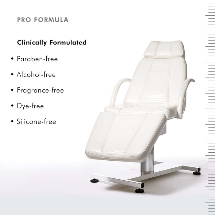 Clinically formulated white reclining treatment chair, paraben-free, alcohol-free, fragrance-free