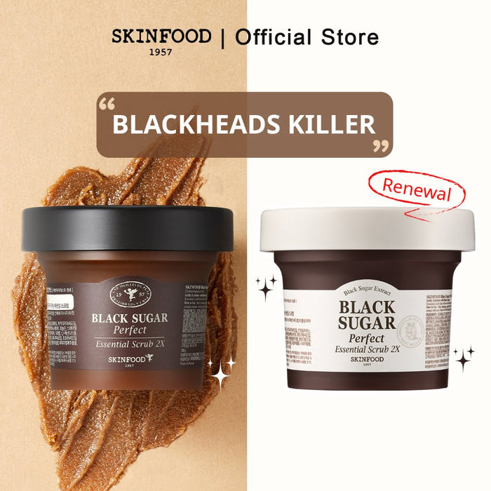 SKINFOOD BLACK SUGAR Perfect Essential Scrub 2X ماسك مقشر بالسكر الاسود