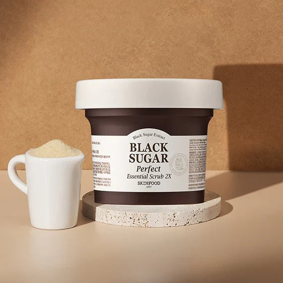 SKINFOOD BLACK SUGAR Perfect Essential Scrub 2X ماسك مقشر بالسكر الاسود