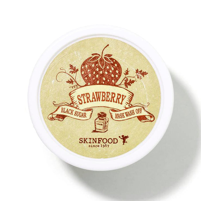SKINFOOD Black Sugar Strawberry Mask Wash Off ماسك مقشر بالسكر الأسود والفراولة
