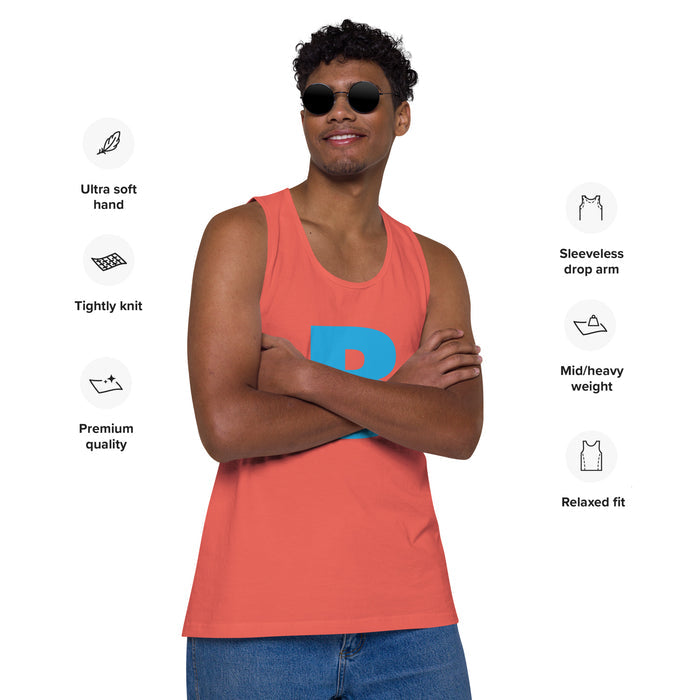 Sky Blue B Logo Men’s premium tank top