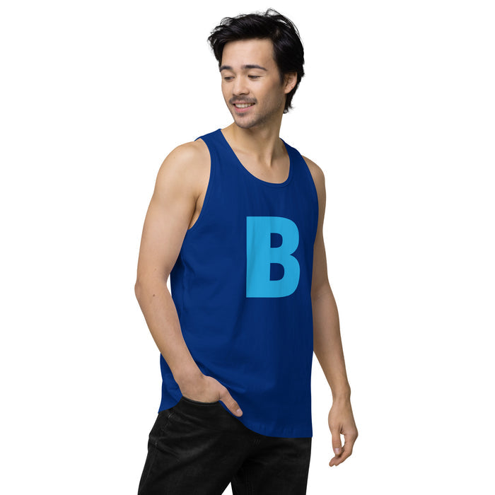 Sky Blue B Logo Men’s premium tank top