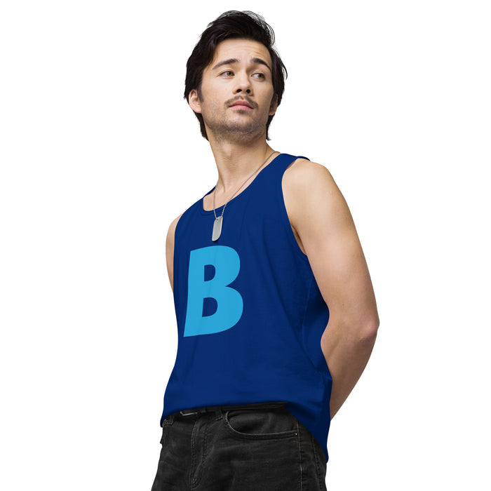 Sky Blue B Logo Men’s premium tank top