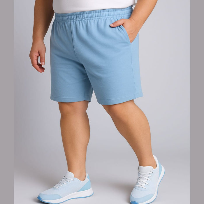 Sky Blue Cotton Shorts