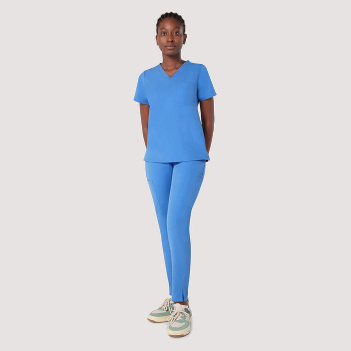 Sleek Eight-Pocket Slim Scrub Pant