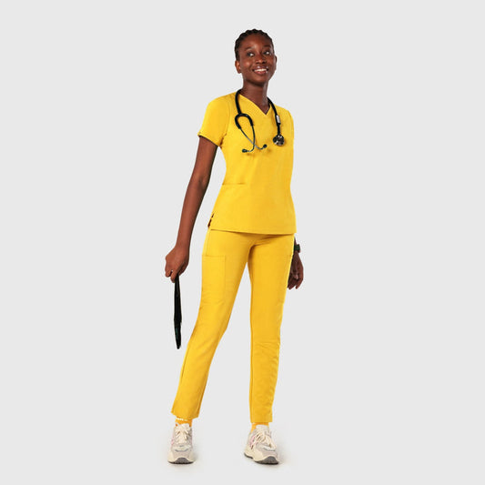 Sleek Eight-Pocket Slim Scrub Pant