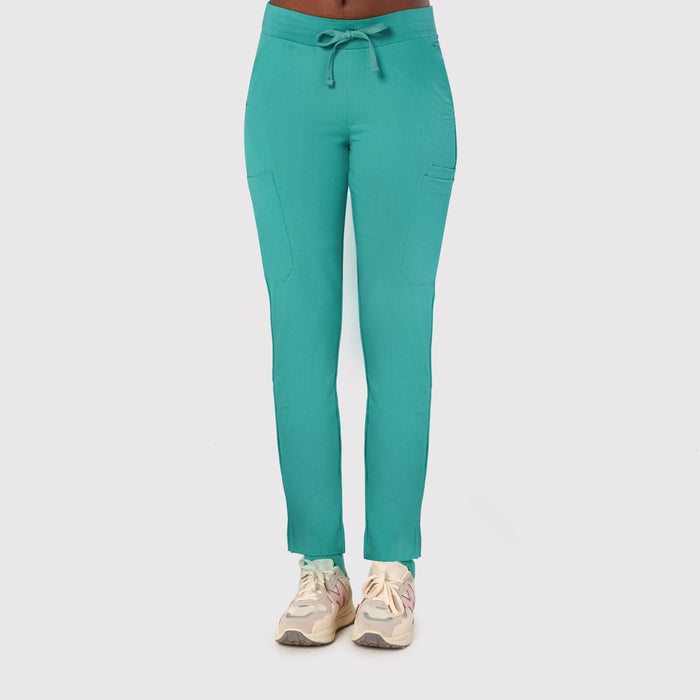 Sleek Eight-Pocket Slim Scrub Pant