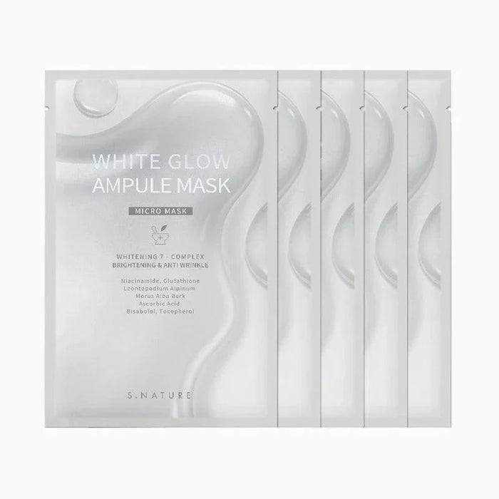 [S.NATURE] White Glow Ampule Mask 25ml*5EA - Ballagrio