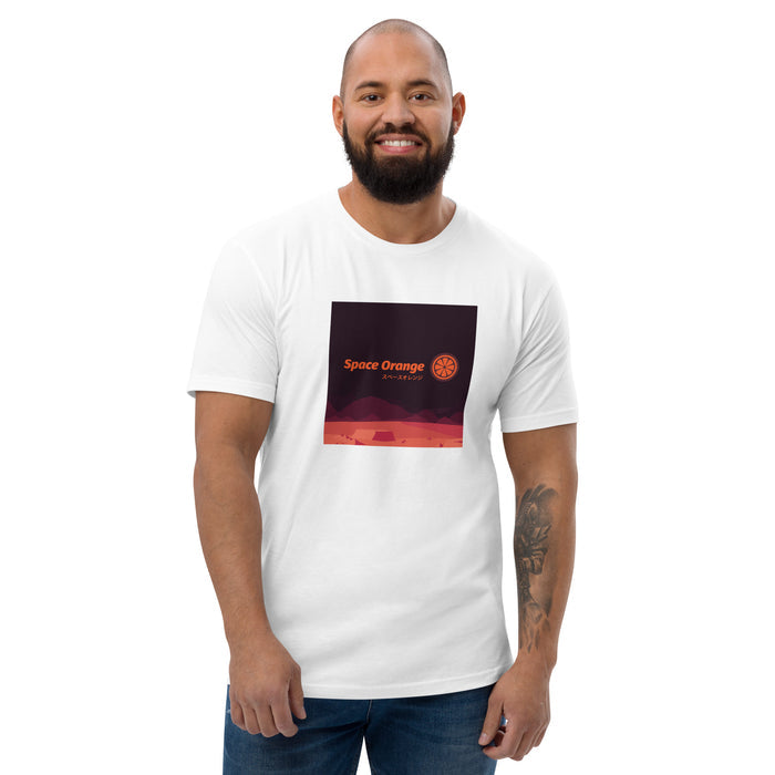 Space Orange J Men's Fitted T-shirt