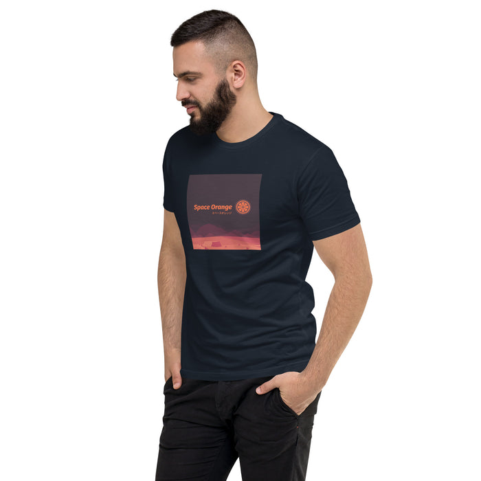Space Orange J Men's Fitted T-shirt