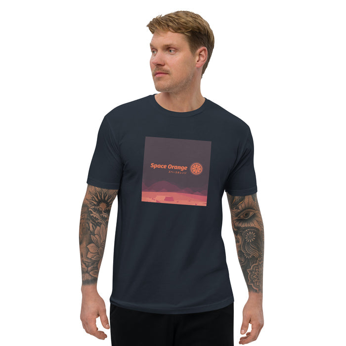 Space Orange J Men's Fitted T-shirt