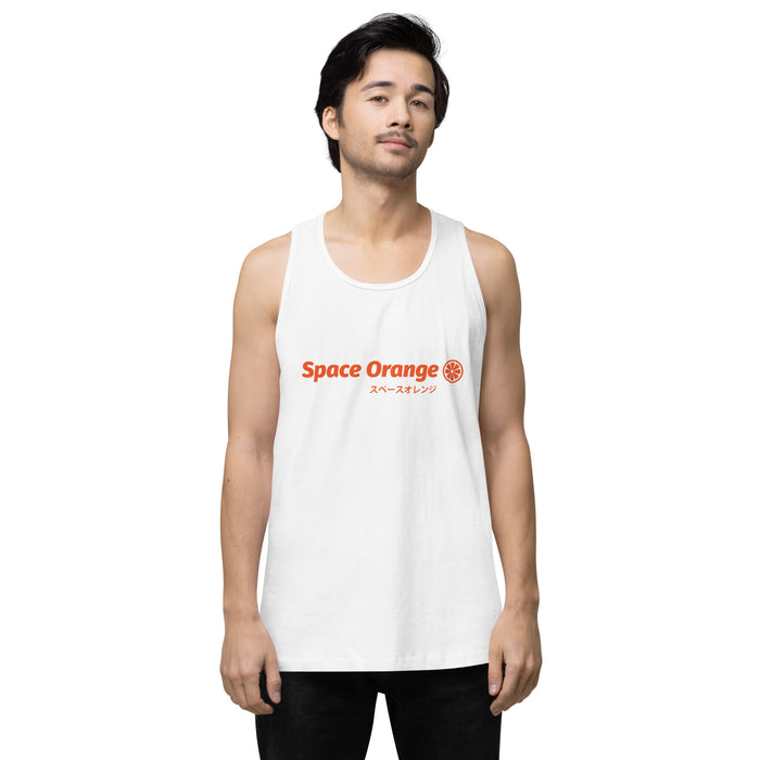 Space Orange J Men’s premium tank top