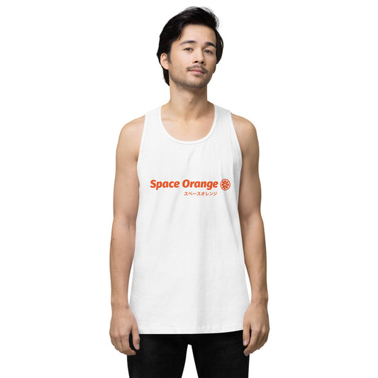 Space Orange J Men’s premium tank top