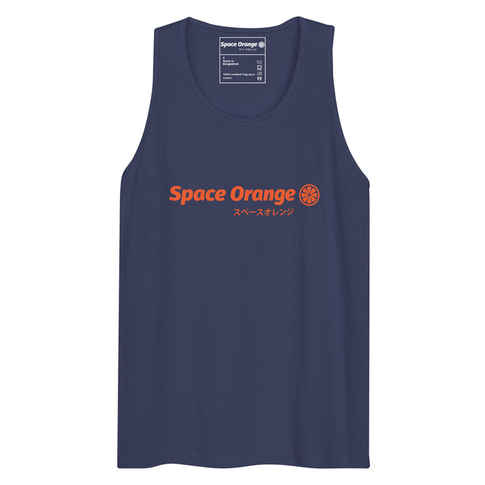 Space Orange J Men’s premium tank top