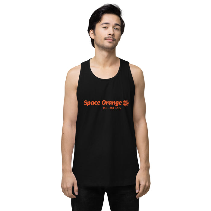 Space Orange J Men’s premium tank top